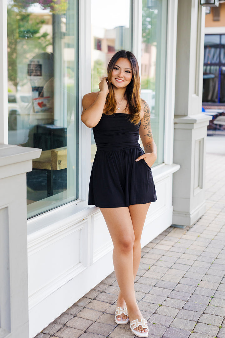 The No Strings Attached Strapless Romper