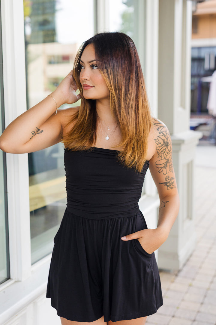 The No Strings Attached Strapless Romper