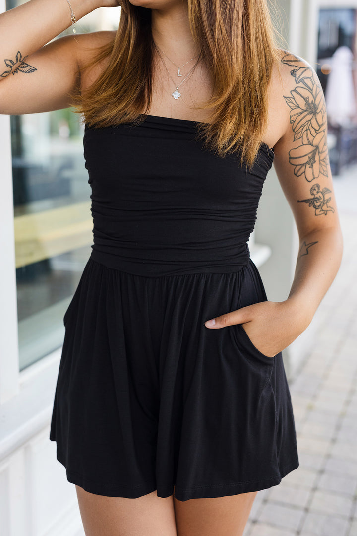 The No Strings Attached Strapless Romper