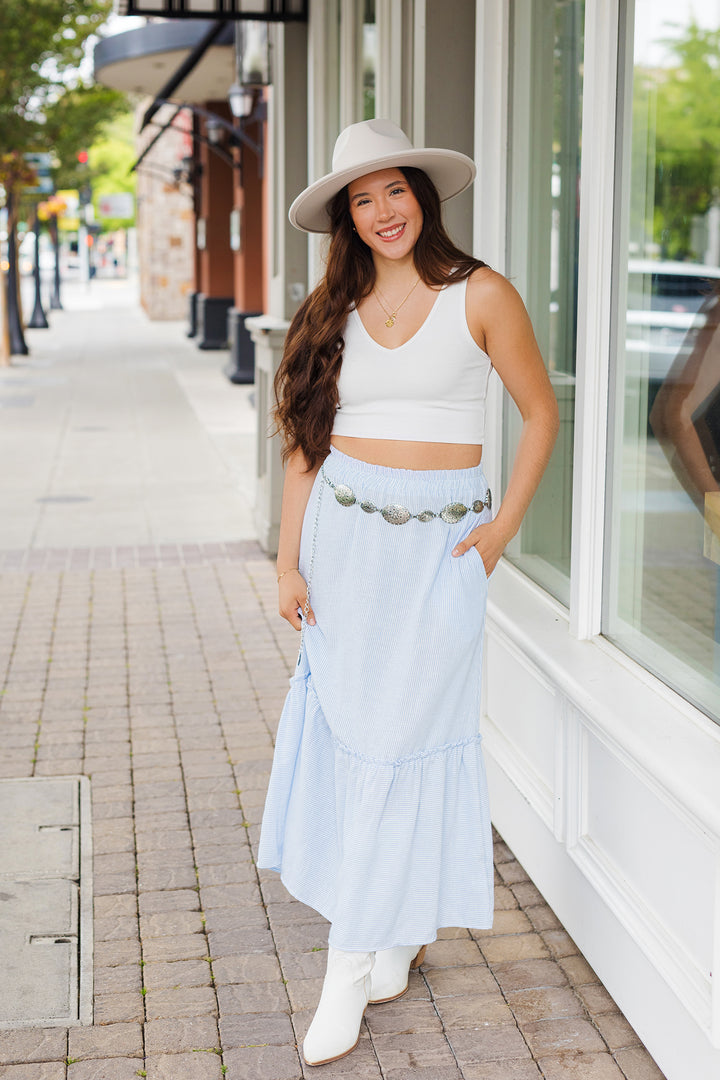 The Nautical by Nature Striped Maxi Skirt