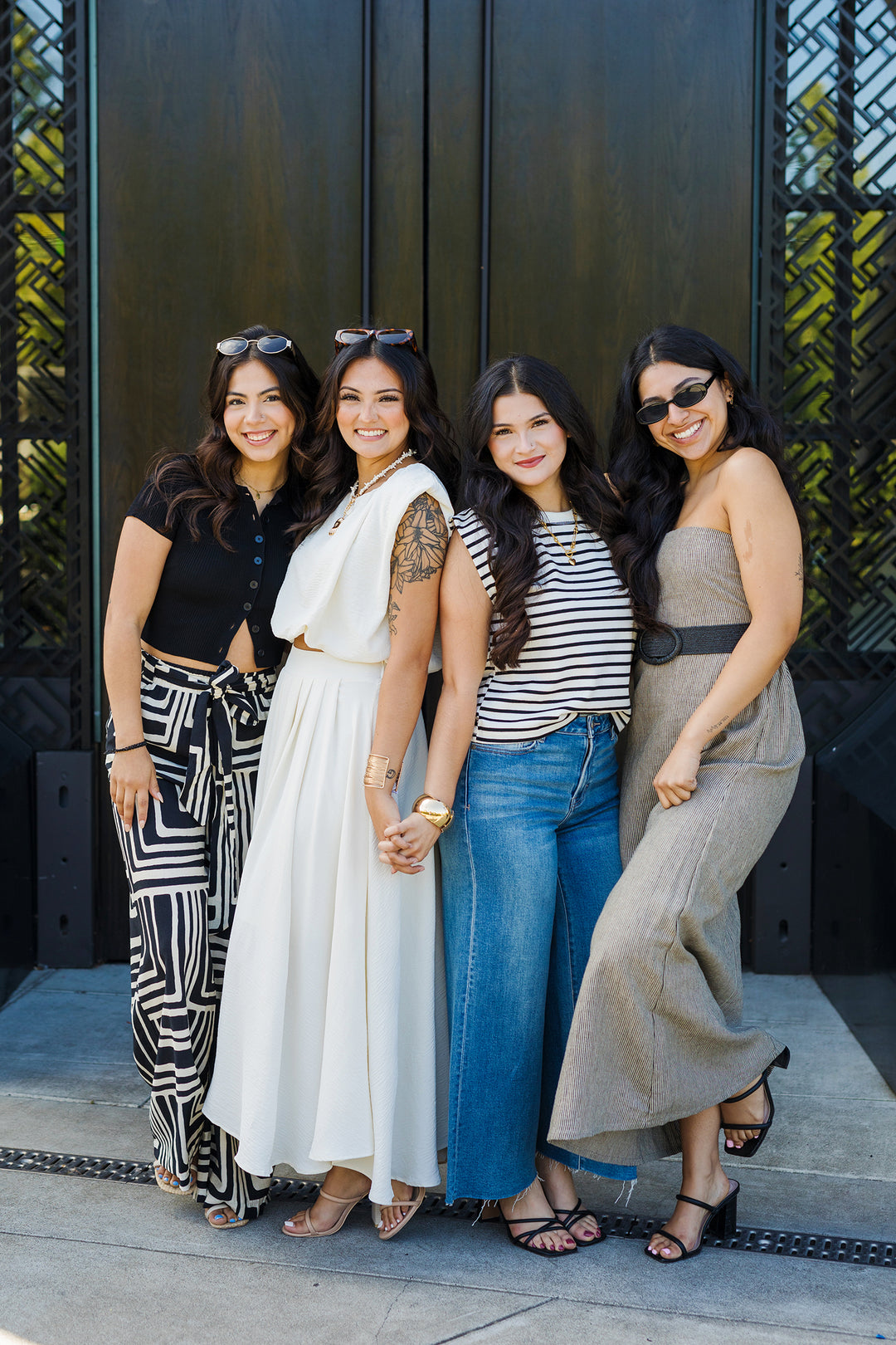 The Jet Set Striped Strapless Linen Maxi Dress