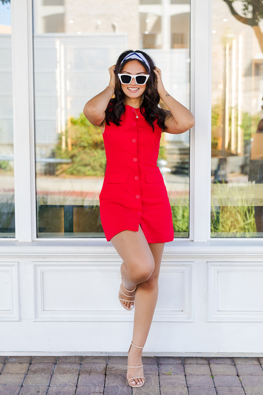 The Power Play Linen Mini Dress