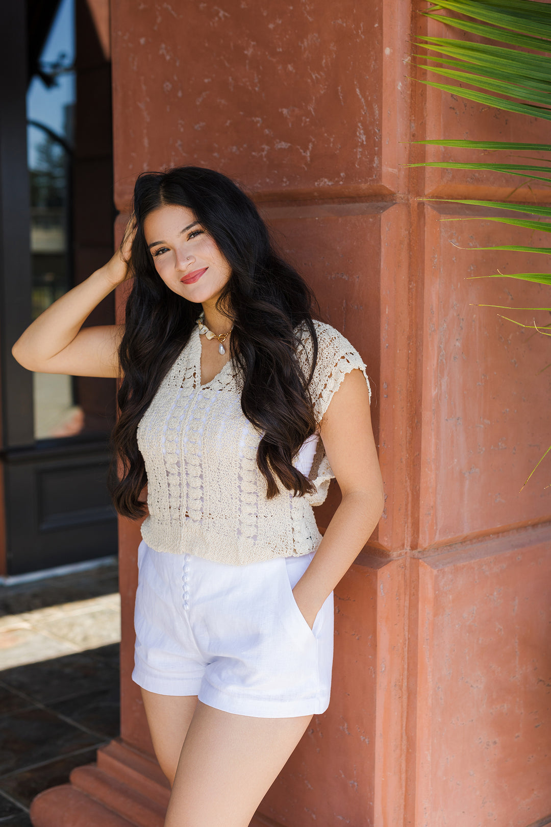 The Beaches In Bali Crochet Knit Top