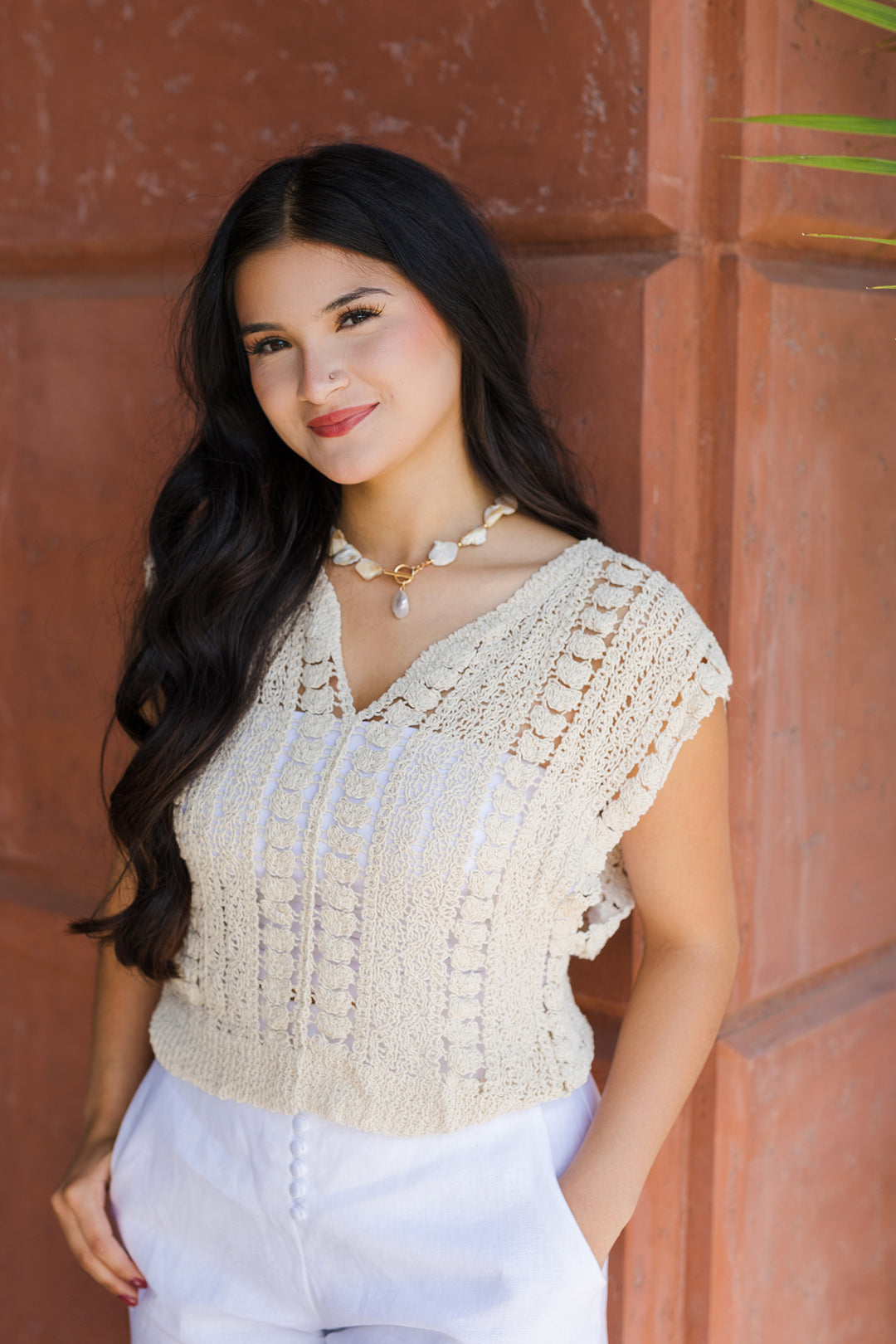 The Beaches In Bali Crochet Knit Top
