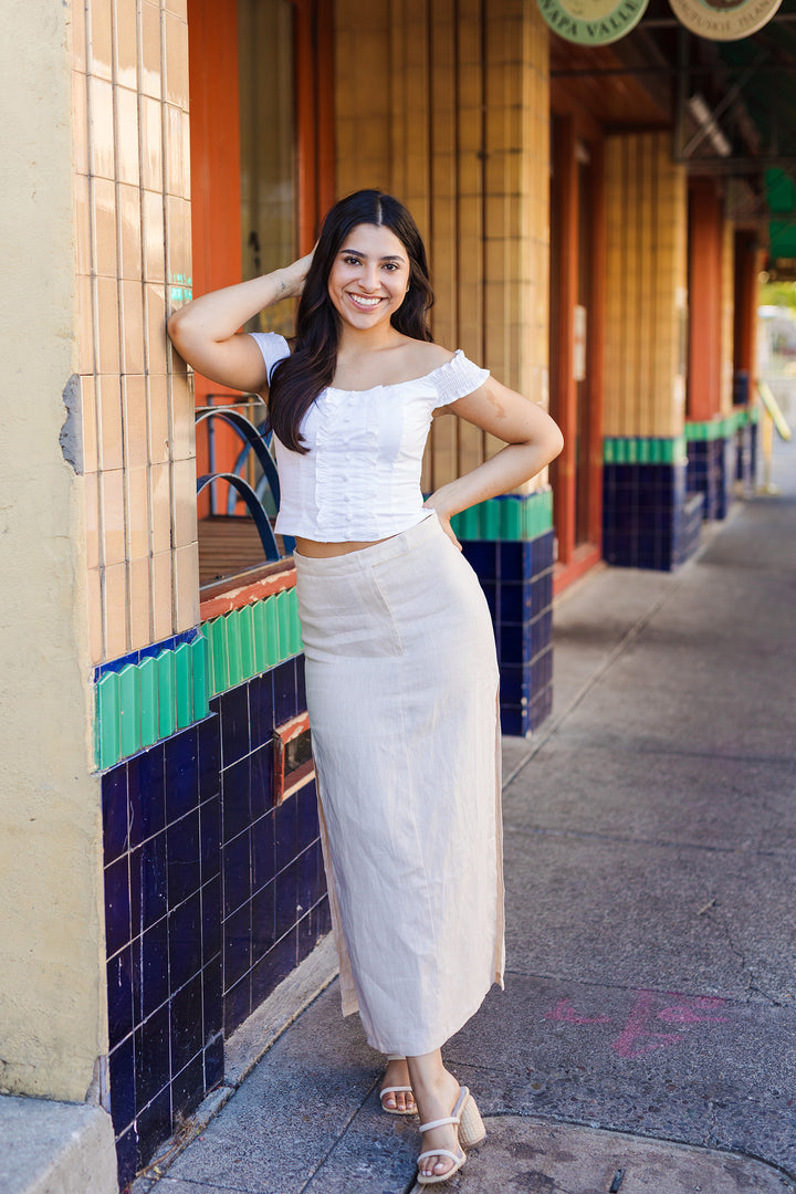 The Take Me To The Rodeo White Off The Shoulder Top