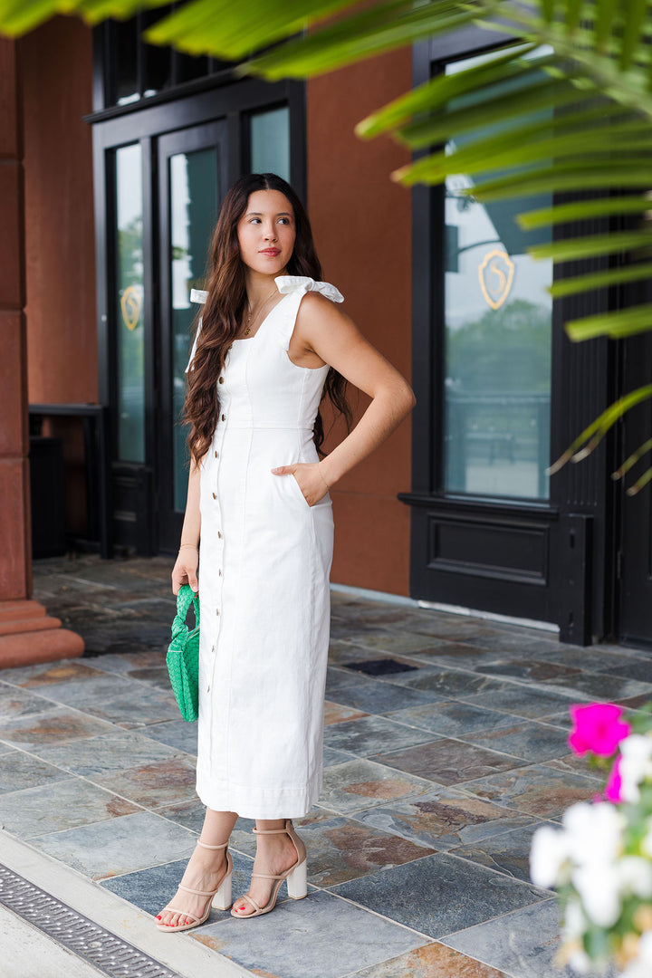 The Summer in Still Life Sleeveless Midi Dress