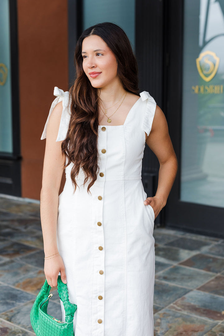The Summer in Still Life Sleeveless Midi Dress