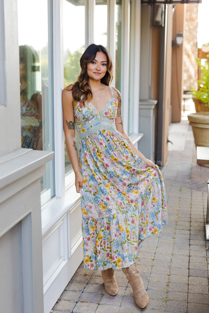 The Bloom With a View Floral Print Maxi Dress