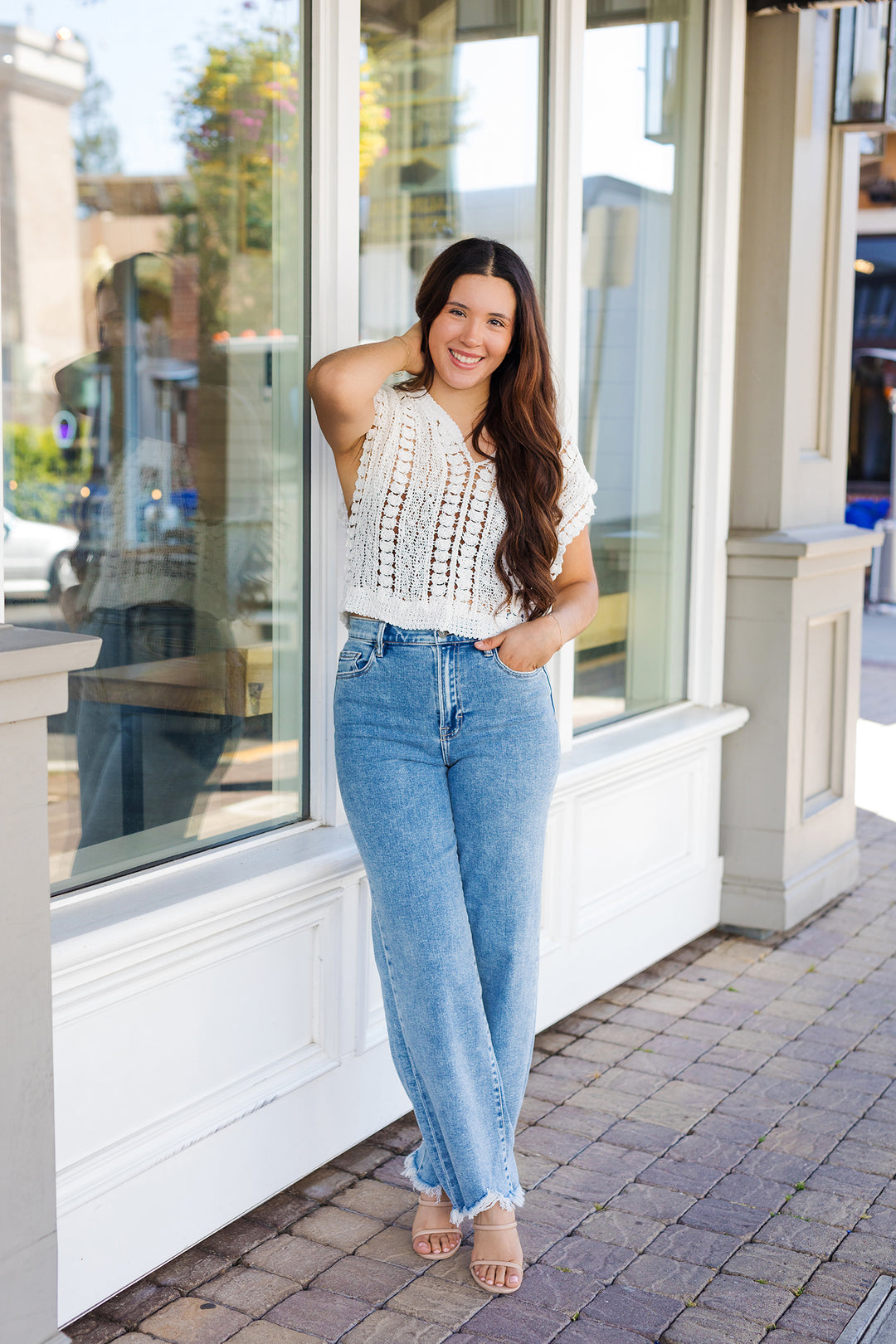 The Beaches In Bali Crochet Knit Top