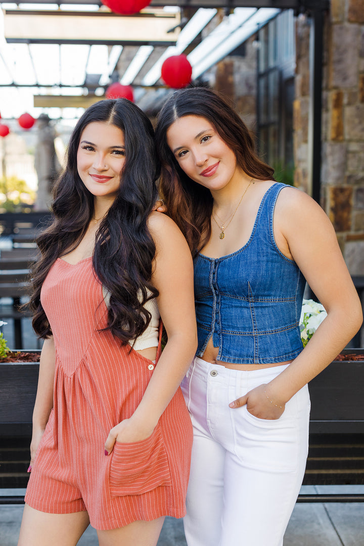 The Forever Young Denim Corset Top