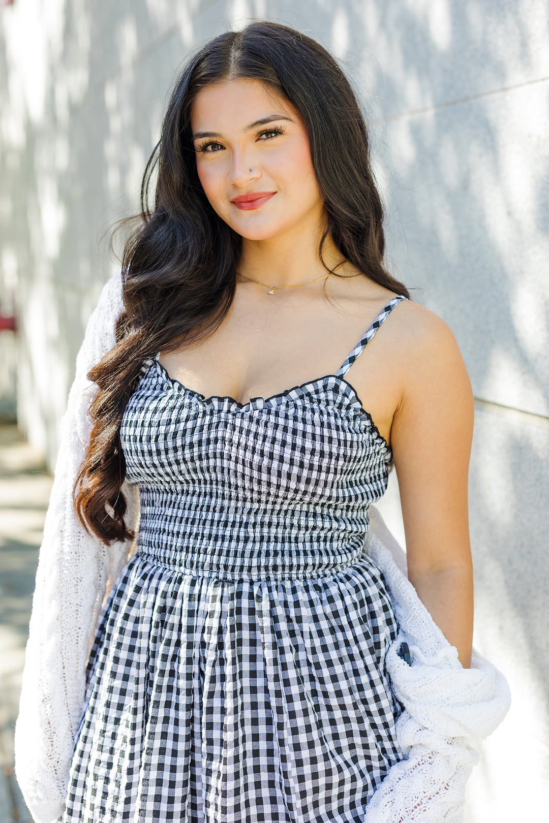 black gingham maxi dress Black Gingham Midi Dress