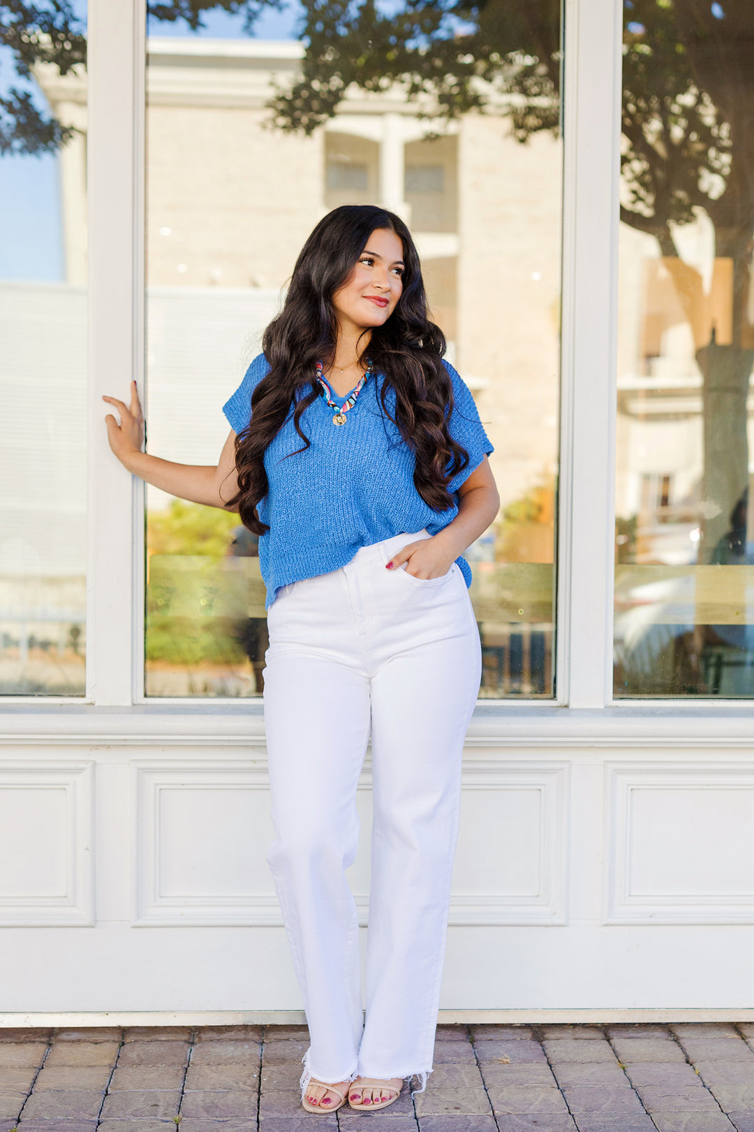 The C'est La Vie Cropped Short Sleeve Summer Sweater