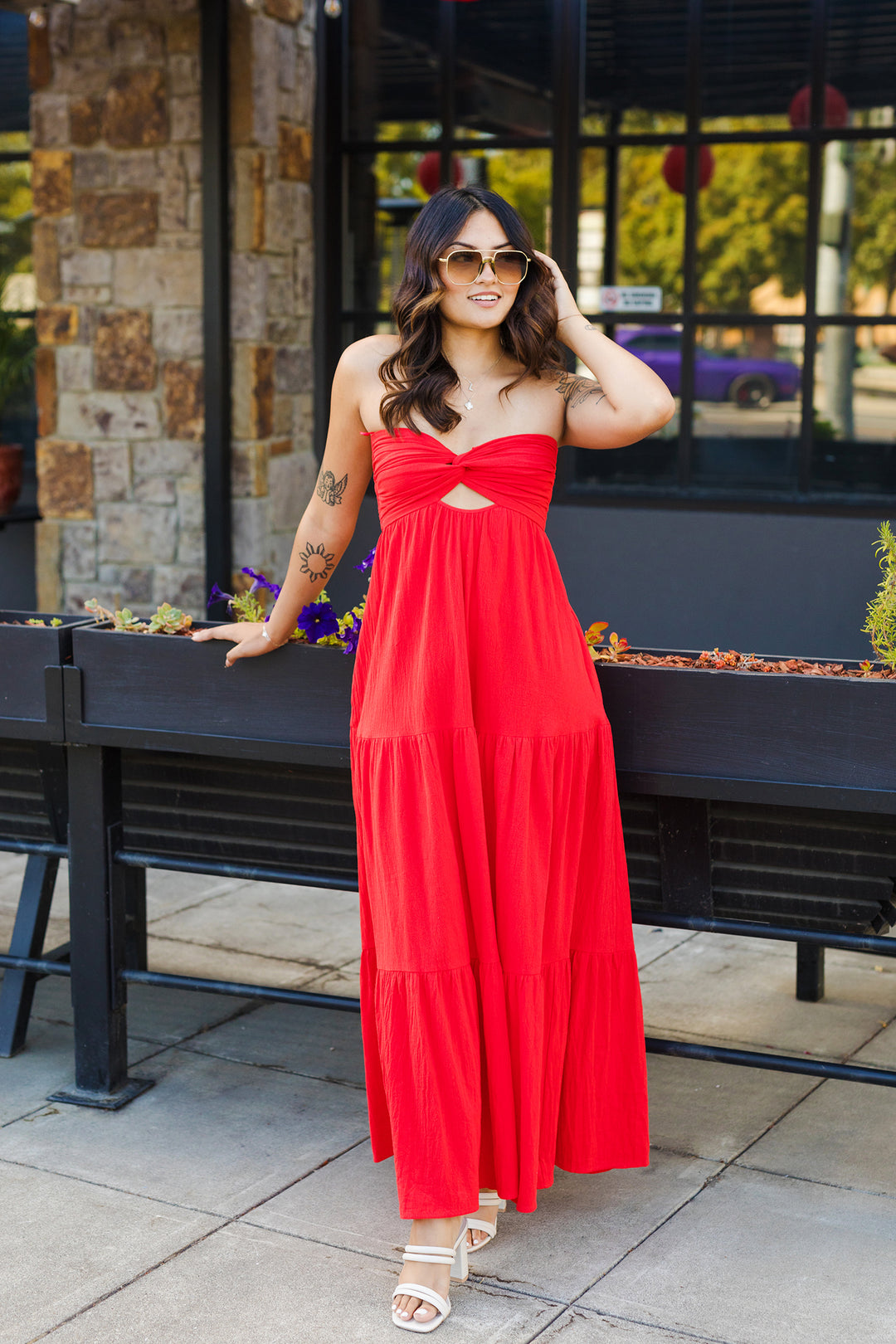 The Twist of Fate Strapless Maxi Dress