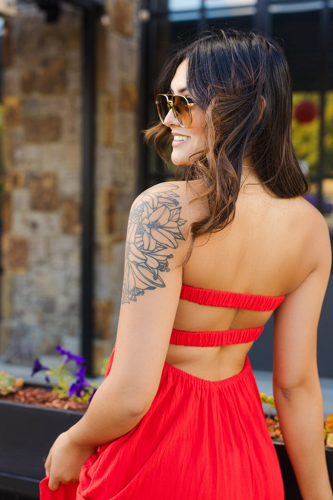 The Twist of Fate Strapless Maxi Dress