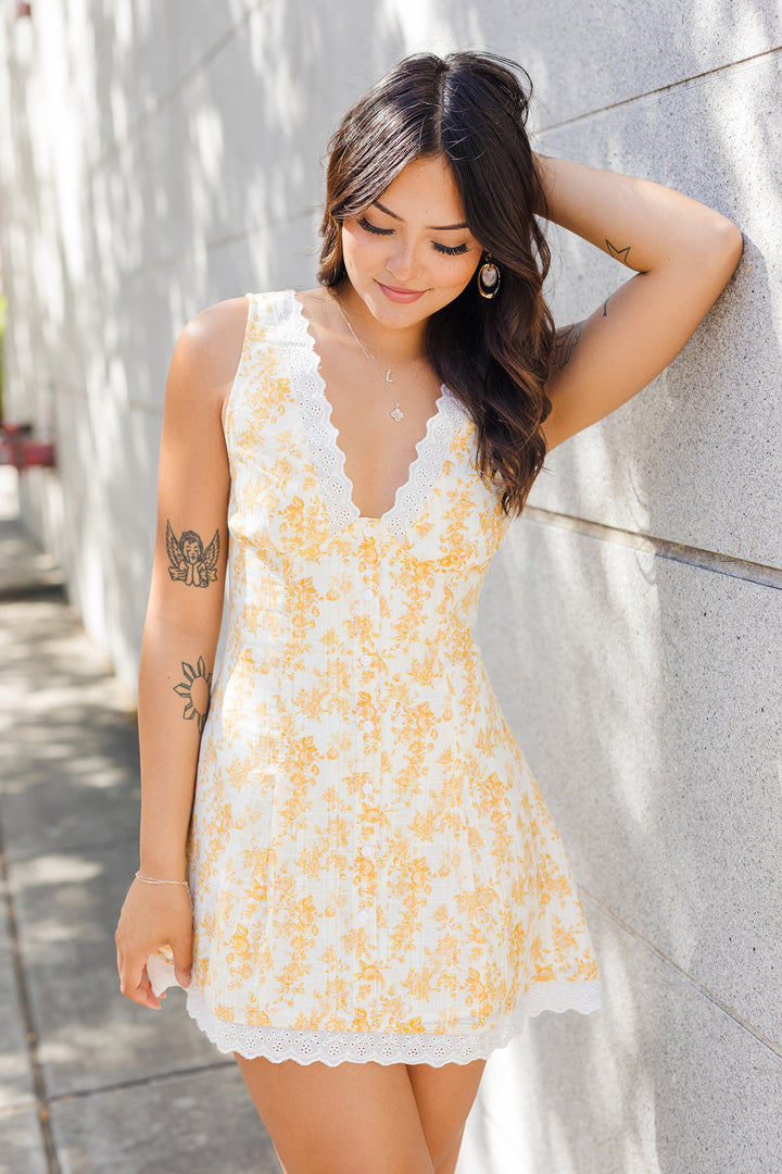 The Sweet Tea & Trouble Floral Print Mini Dress