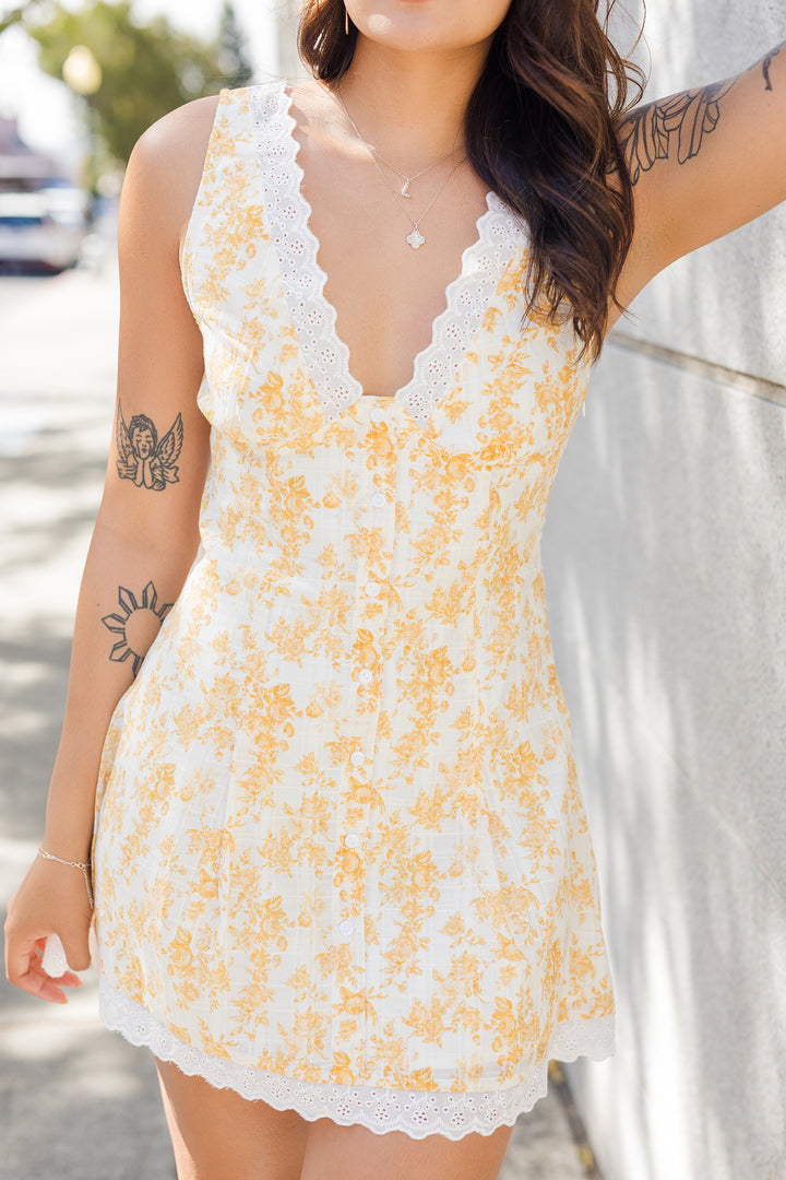 The Sweet Tea & Trouble Floral Print Mini Dress