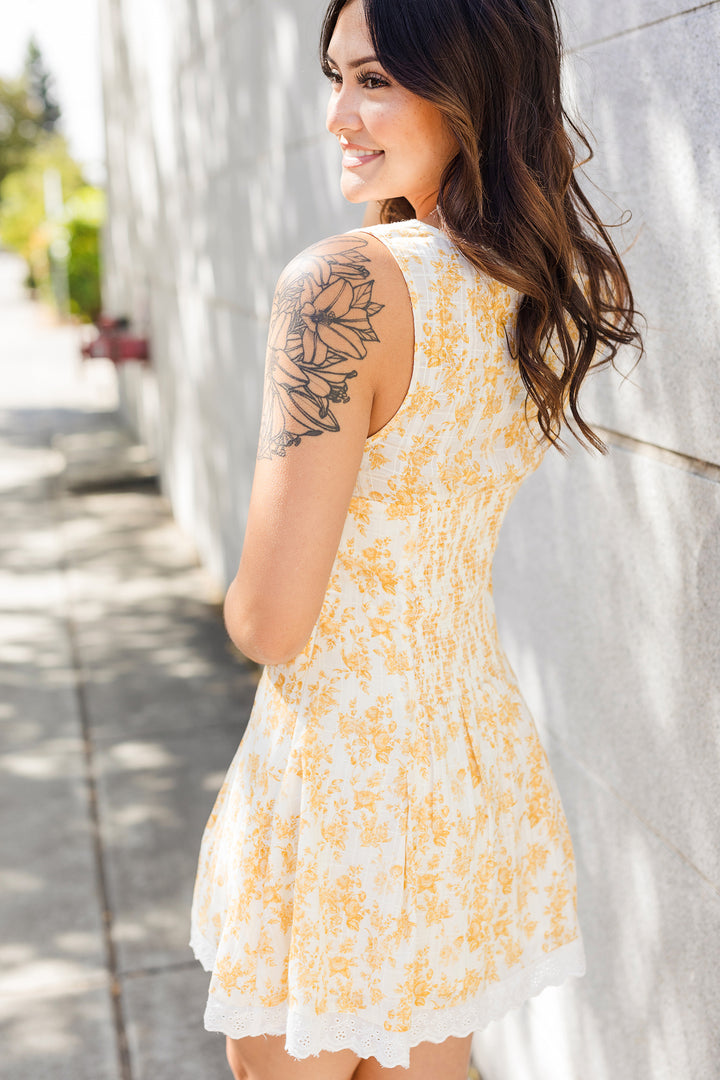 The Sweet Tea & Trouble Floral Print Mini Dress