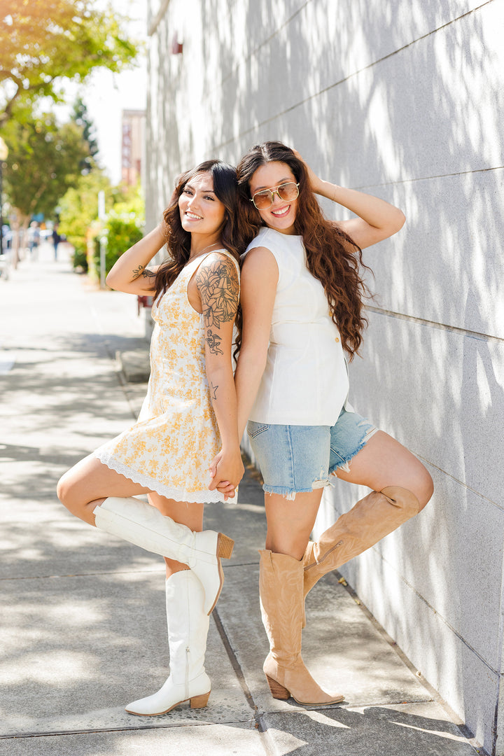 The Sweet Tea & Trouble Floral Print Mini Dress