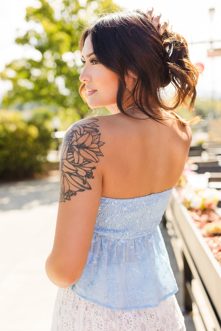 The Frill of It All Floral Embroidered Top