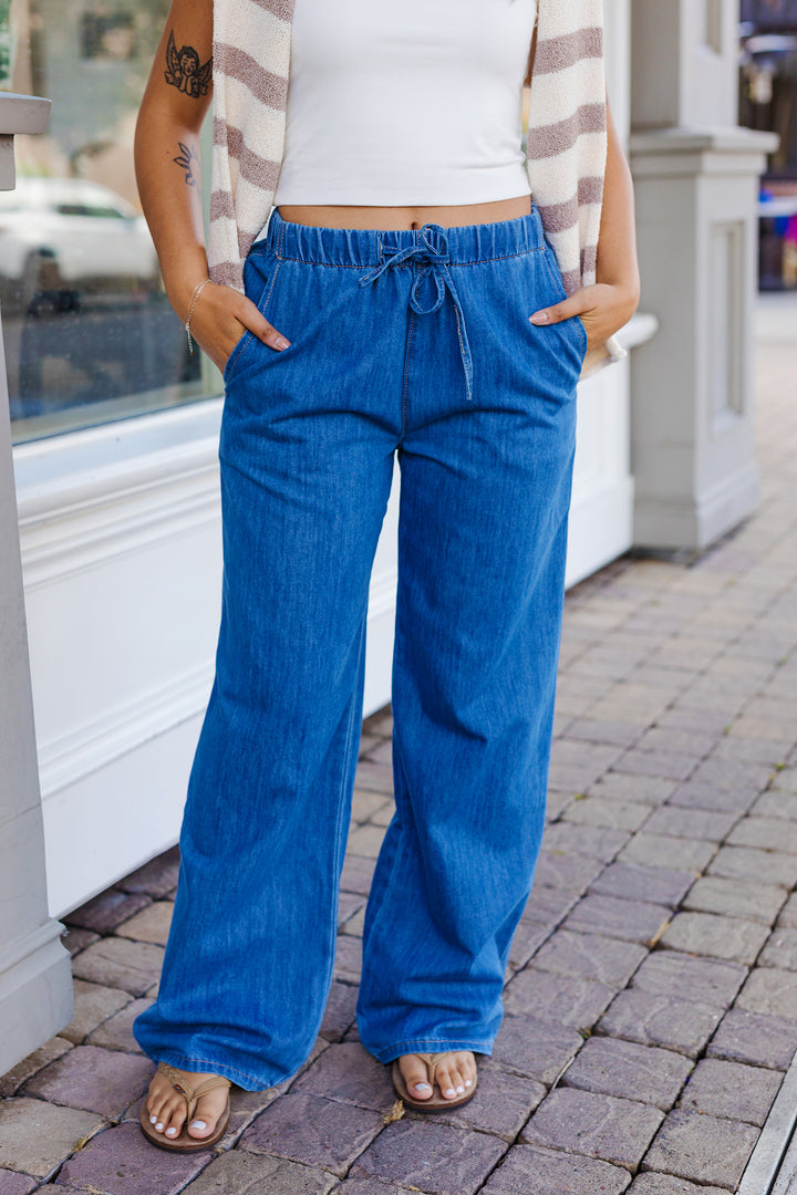 The Beach Day Soft Cotton Denim Pants