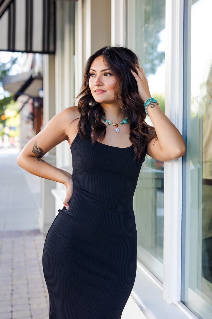 The Charli Square Neck Bodycon Midi Dress