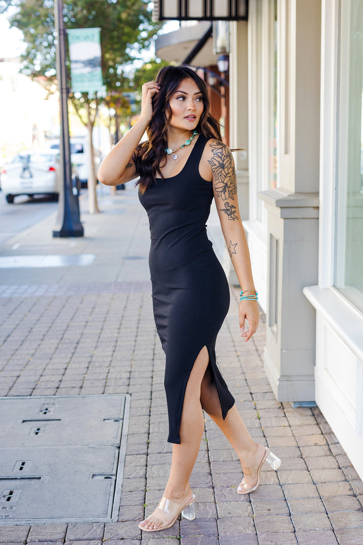 The Charli Square Neck Bodycon Midi Dress