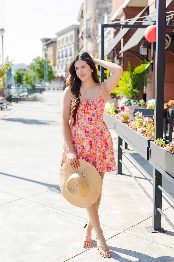 The Strawberry Skies & Lemon Lies Mini Dress