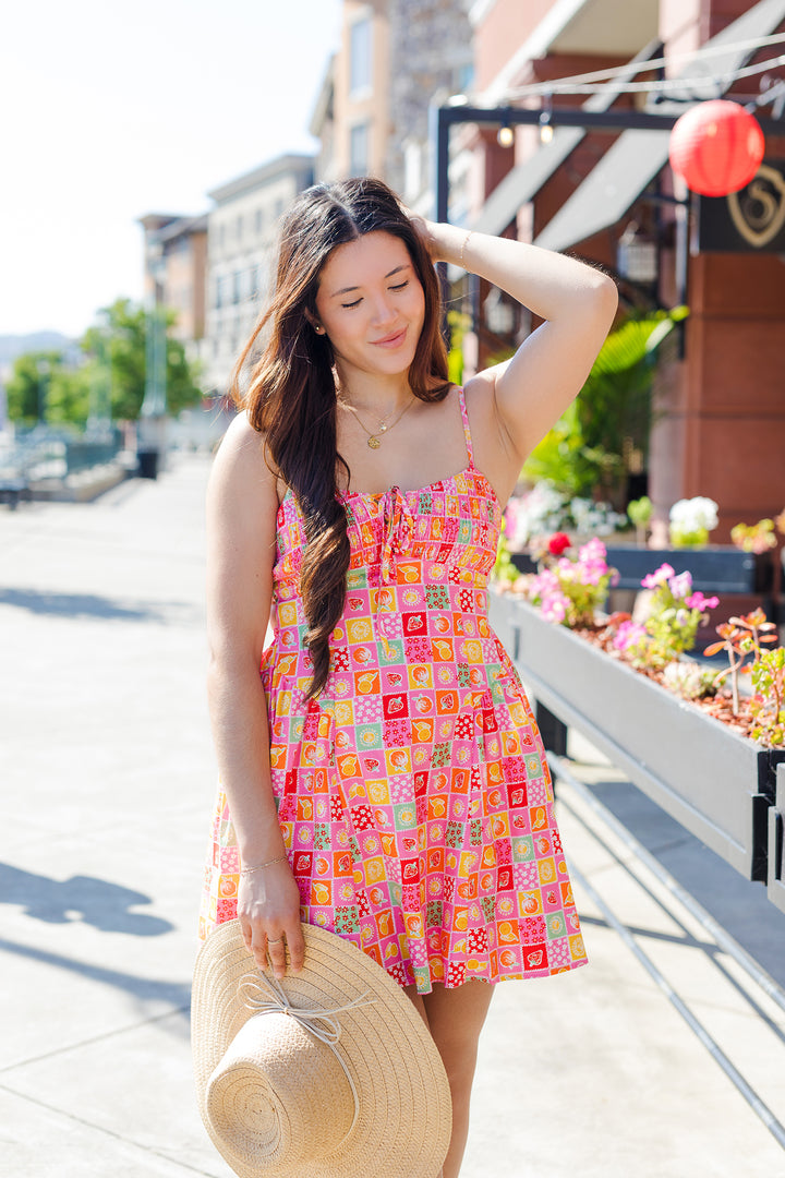 The Strawberry Skies & Lemon Lies Mini Dress