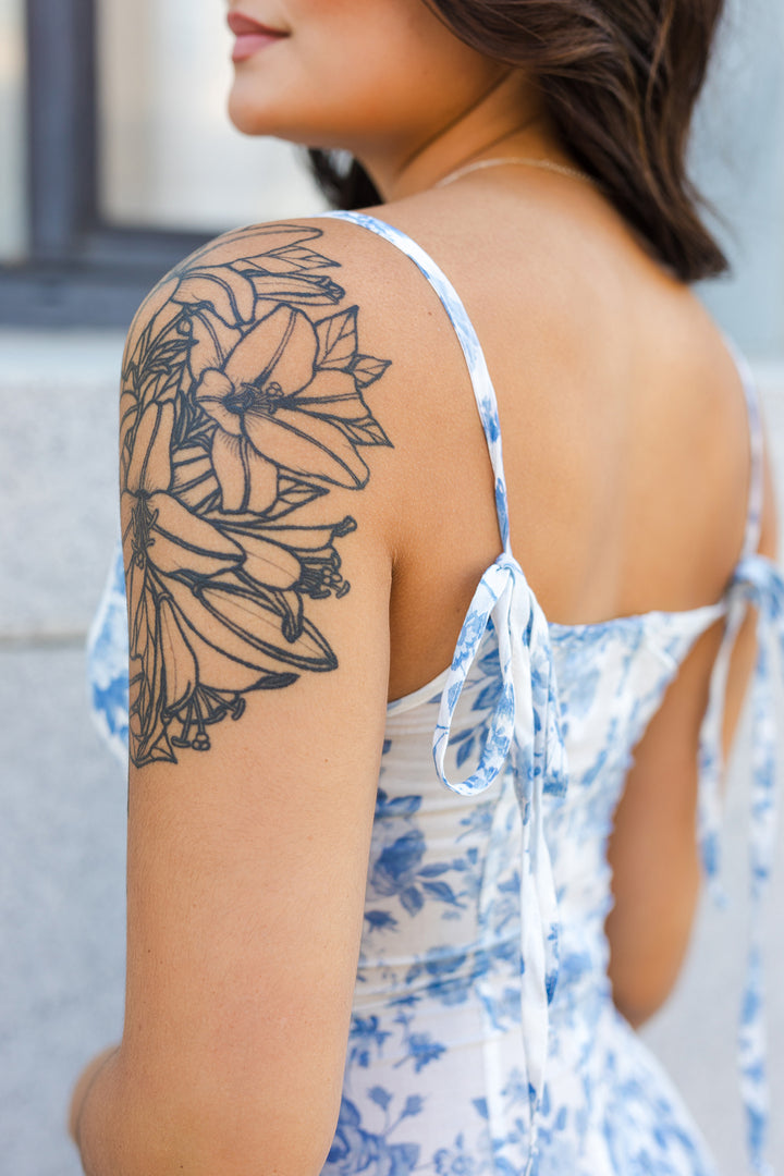 The Miss Molly Blue Floral Mini Dress