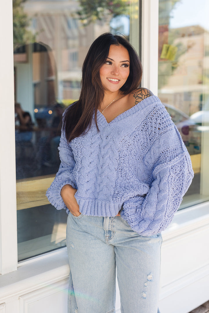 The Cuddle Season Knit Cropped Sweater