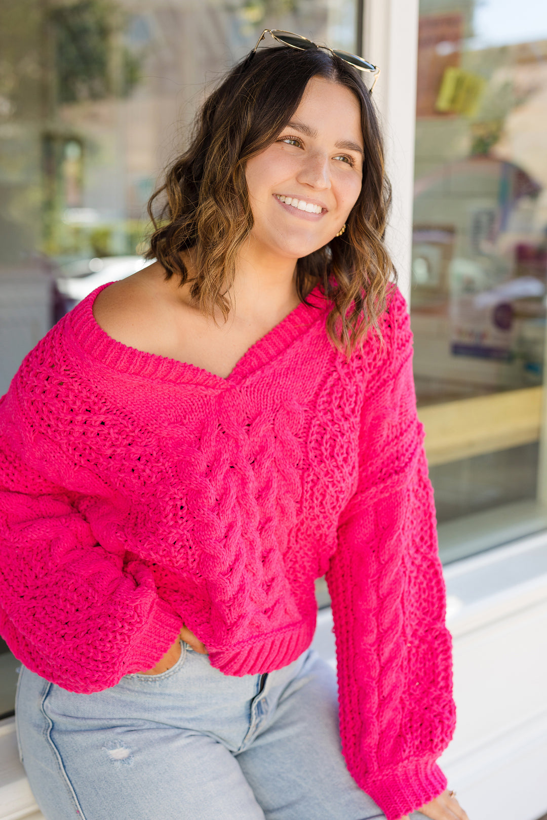 The Cuddle Season Knit Cropped Sweater
