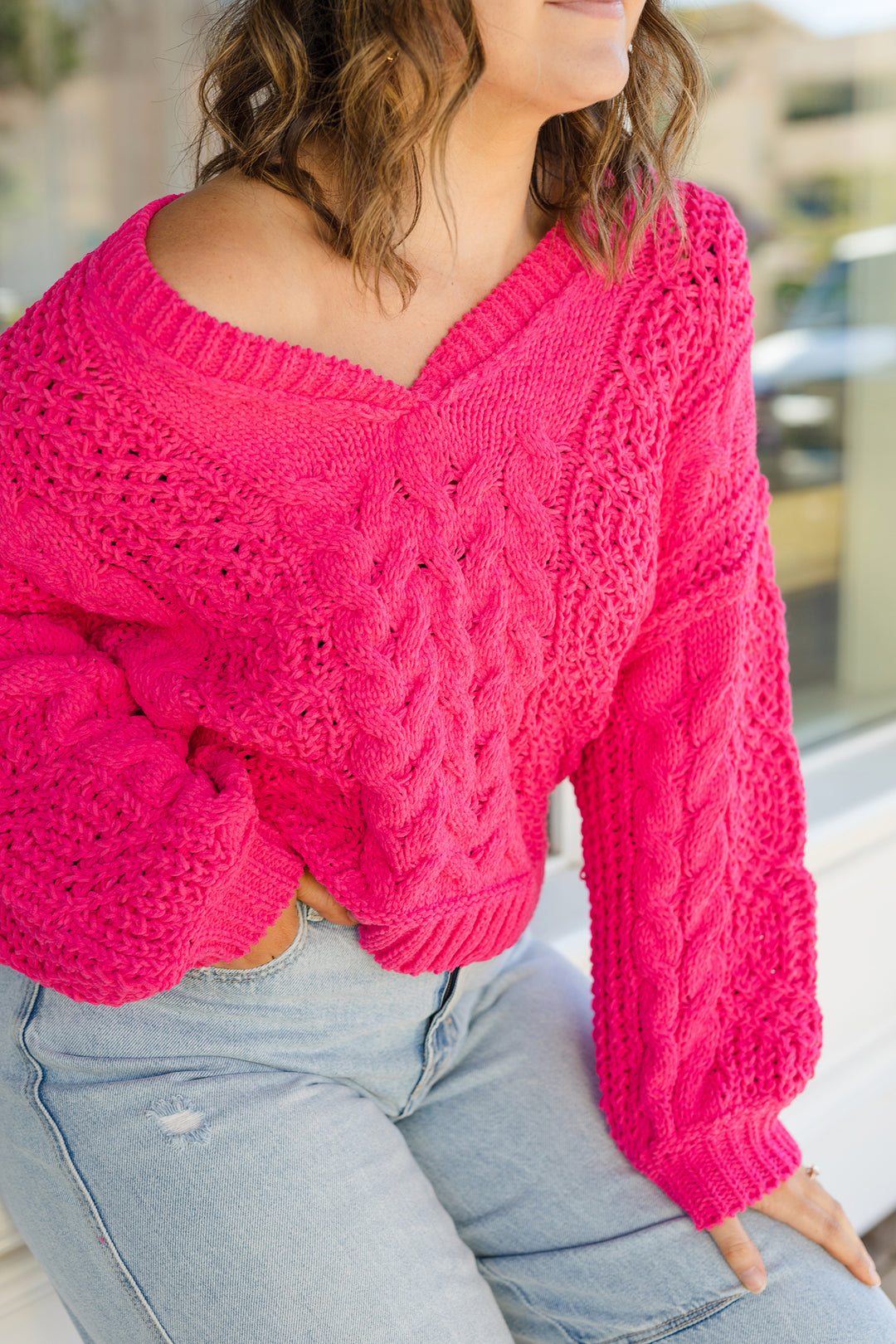 The Cuddle Season Knit Cropped Sweater