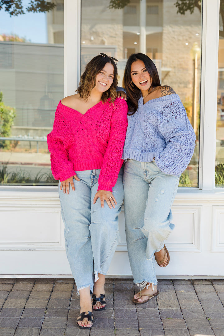 The Cuddle Season Knit Cropped Sweater