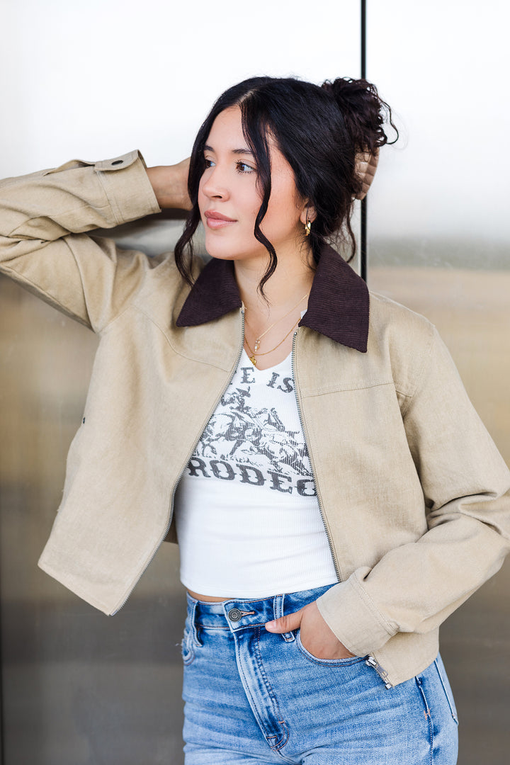 The Collar Me Impressed Zip-Up Jacket