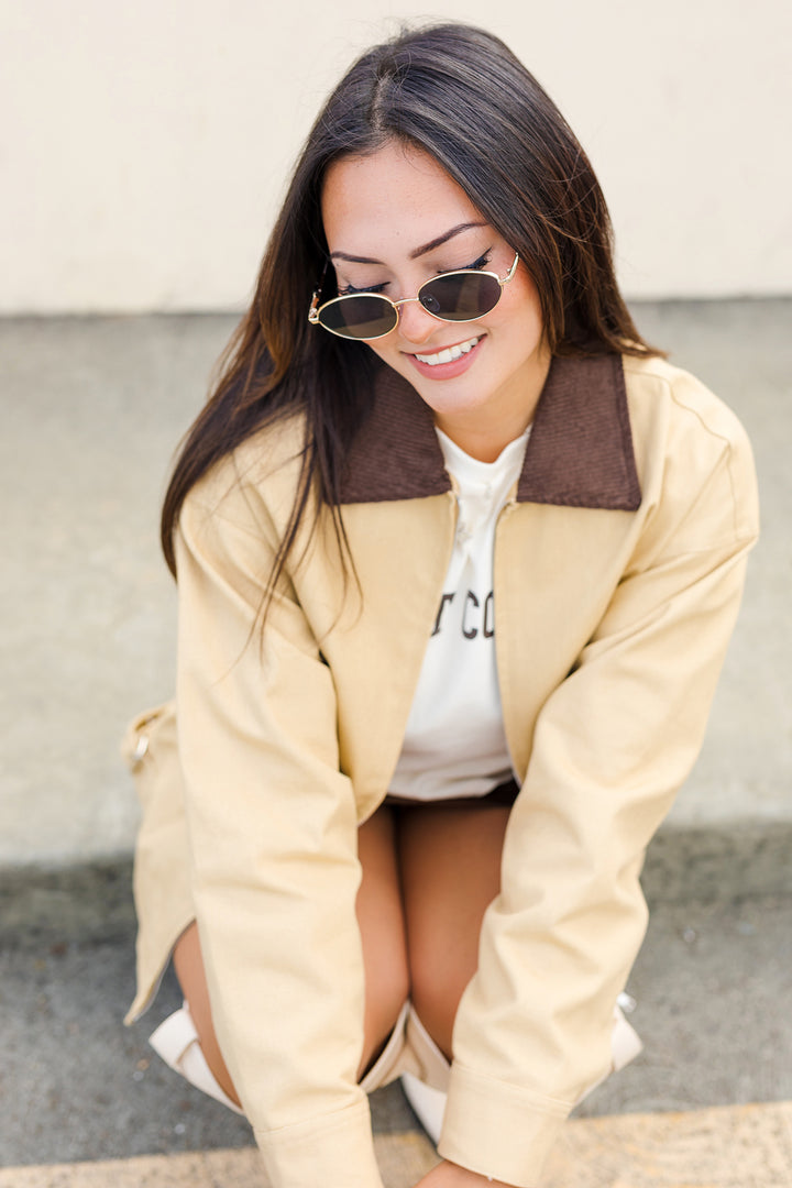 The Buckle Up Babe Collared Jacket