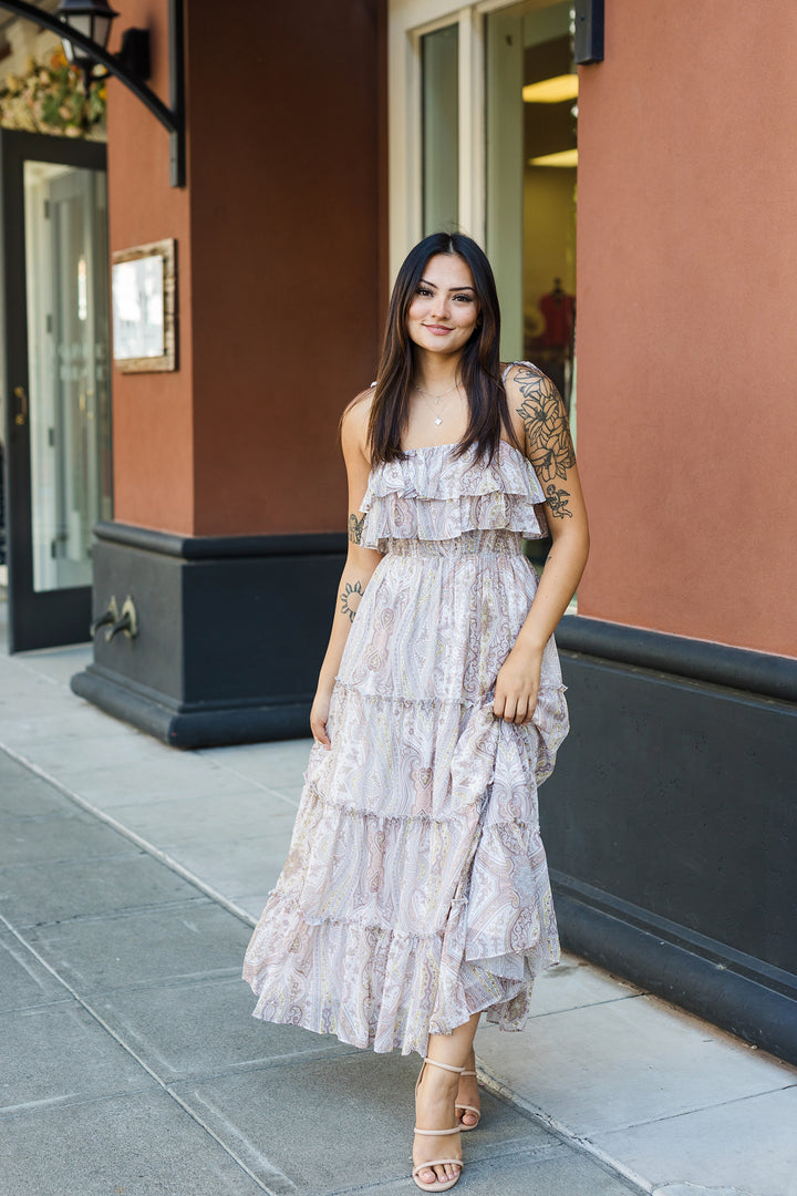The Bohemian Summer Paisley Maxi Dress