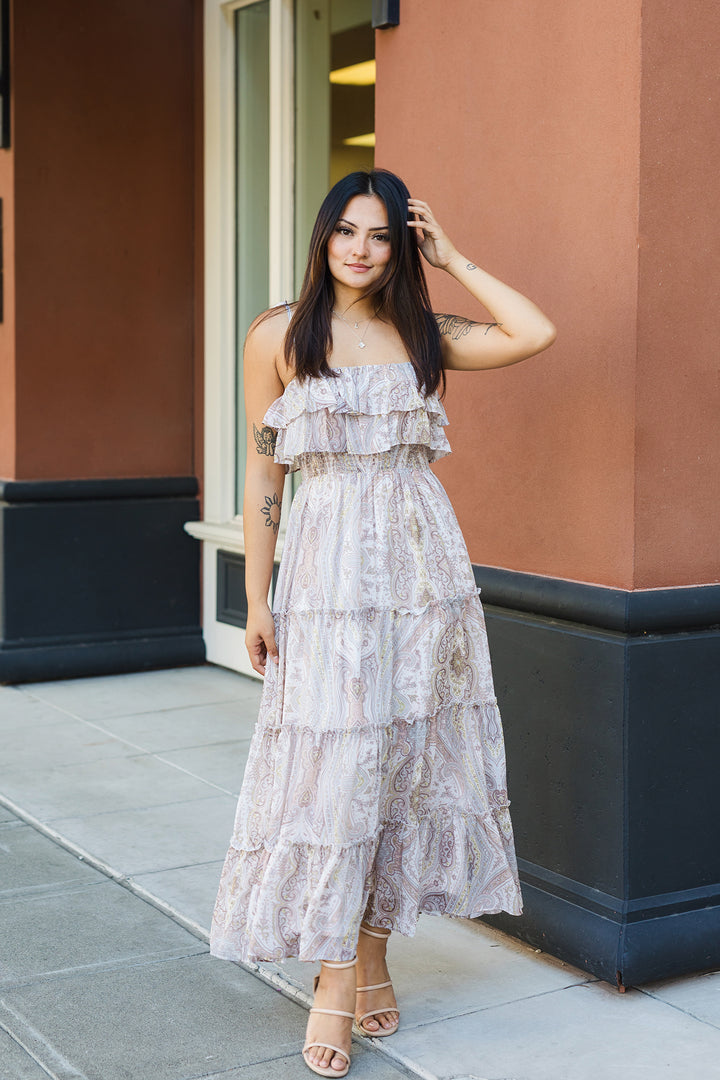The Bohemian Summer Paisley Maxi Dress