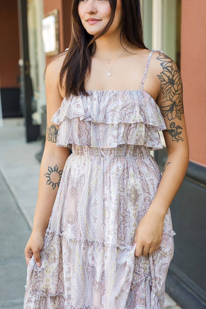 The Bohemian Summer Paisley Maxi Dress