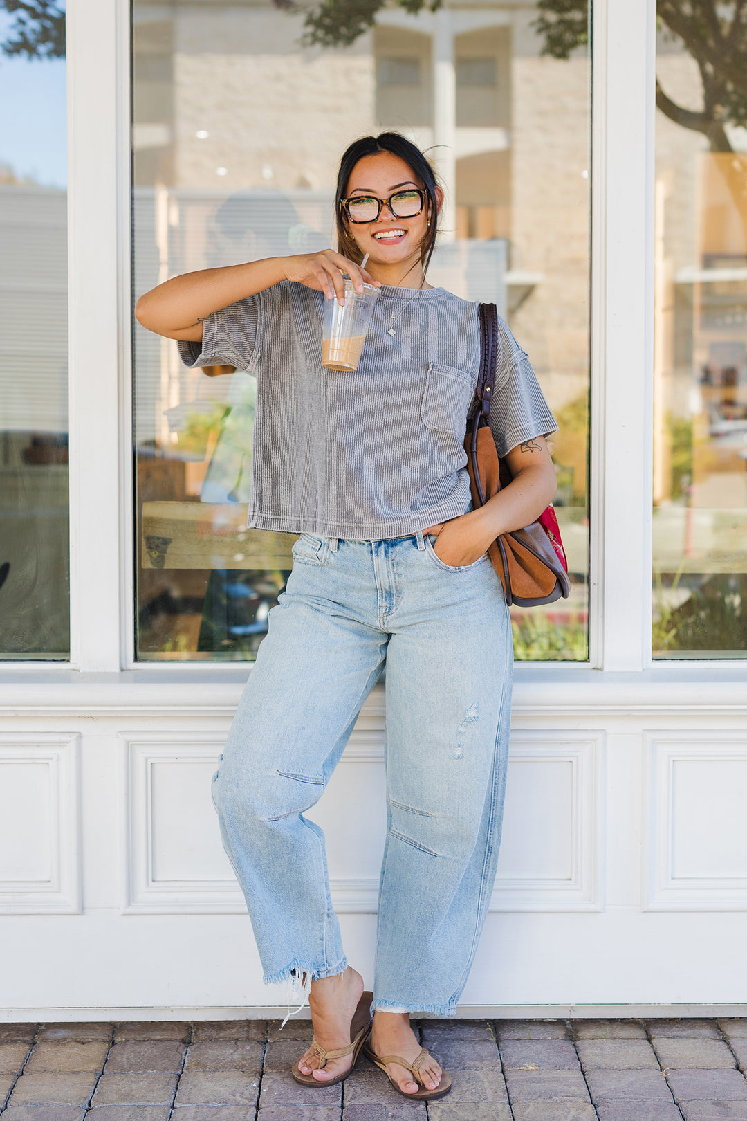 The Cut Loose Washed Short Sleeve Top