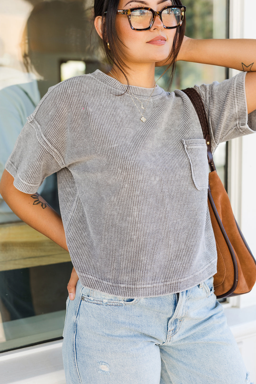 The Cut Loose Washed Short Sleeve Top