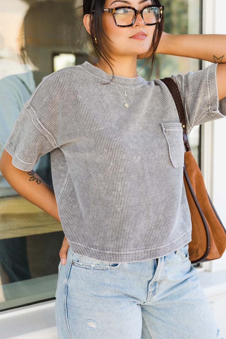 The Cut Loose Washed Short Sleeve Top