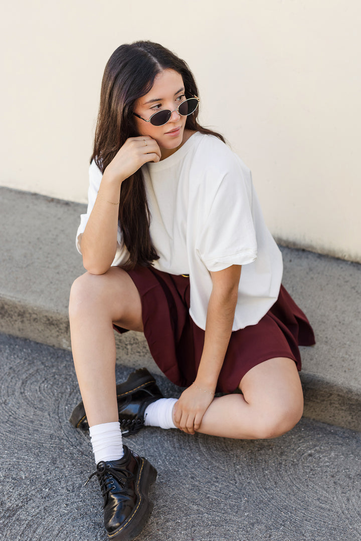 The Front Of The Class Pleated Mini Skirt