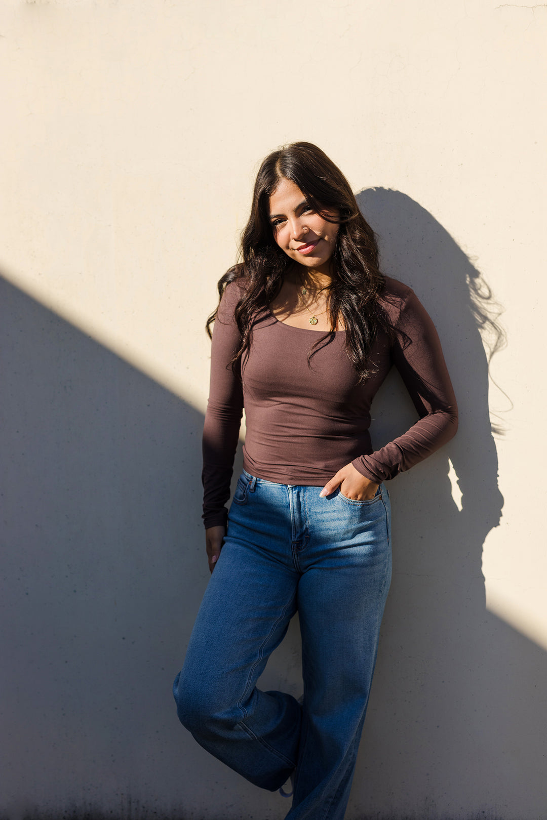 The Underneath It All Soft Square Neck Long Sleeve Top