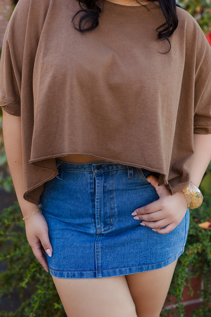 The Effortless Essential Denim Mini Skirt