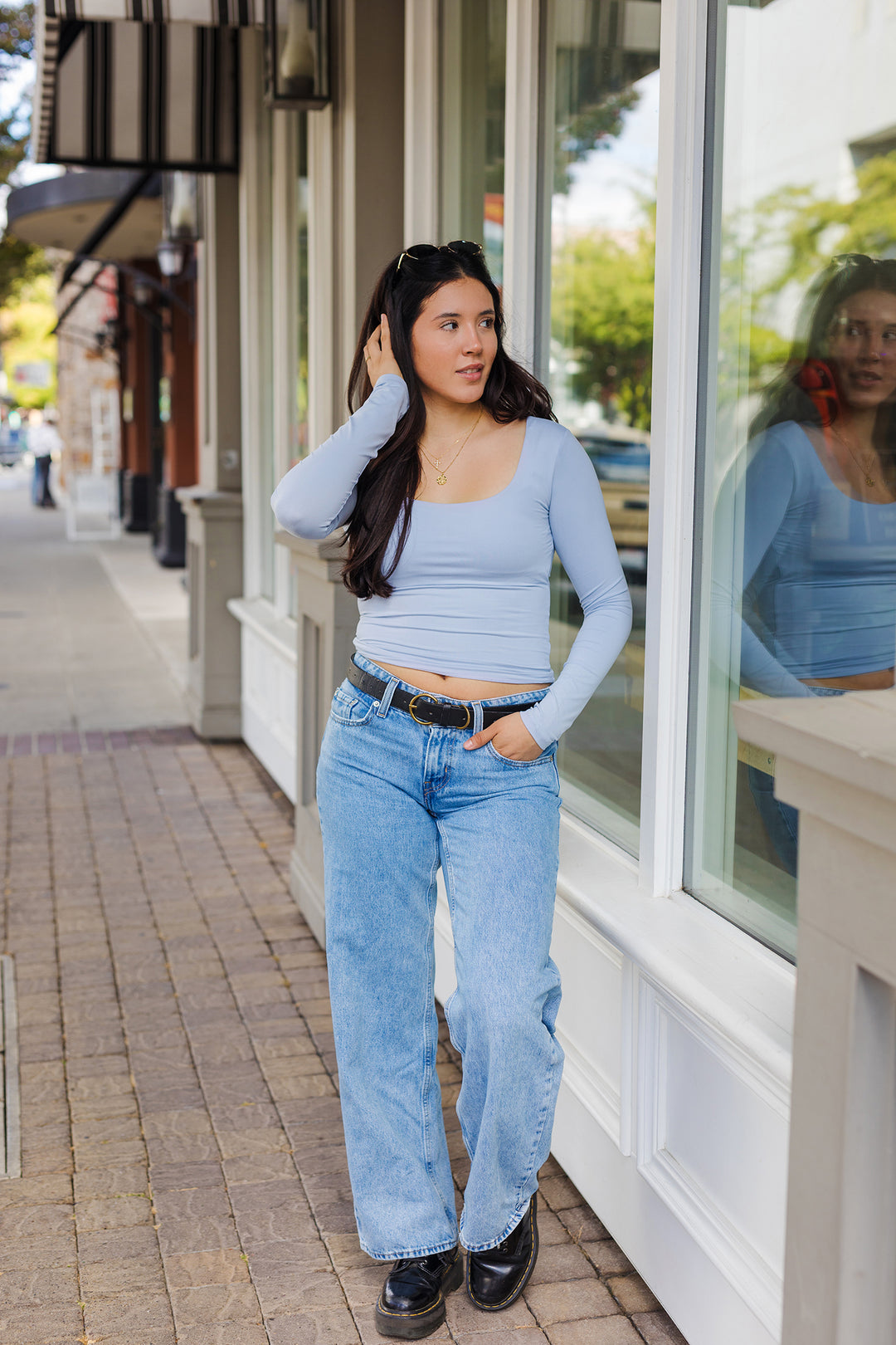 The Underneath It All Soft Square Neck Long Sleeve Top