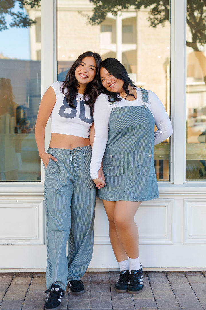 The Free Fall Striped Denim Parachute Pants