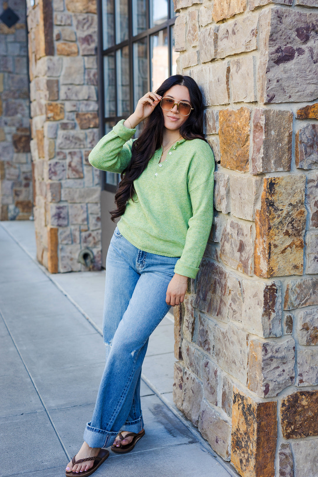 The Piper Henley Soft Knit Pullover Sweater