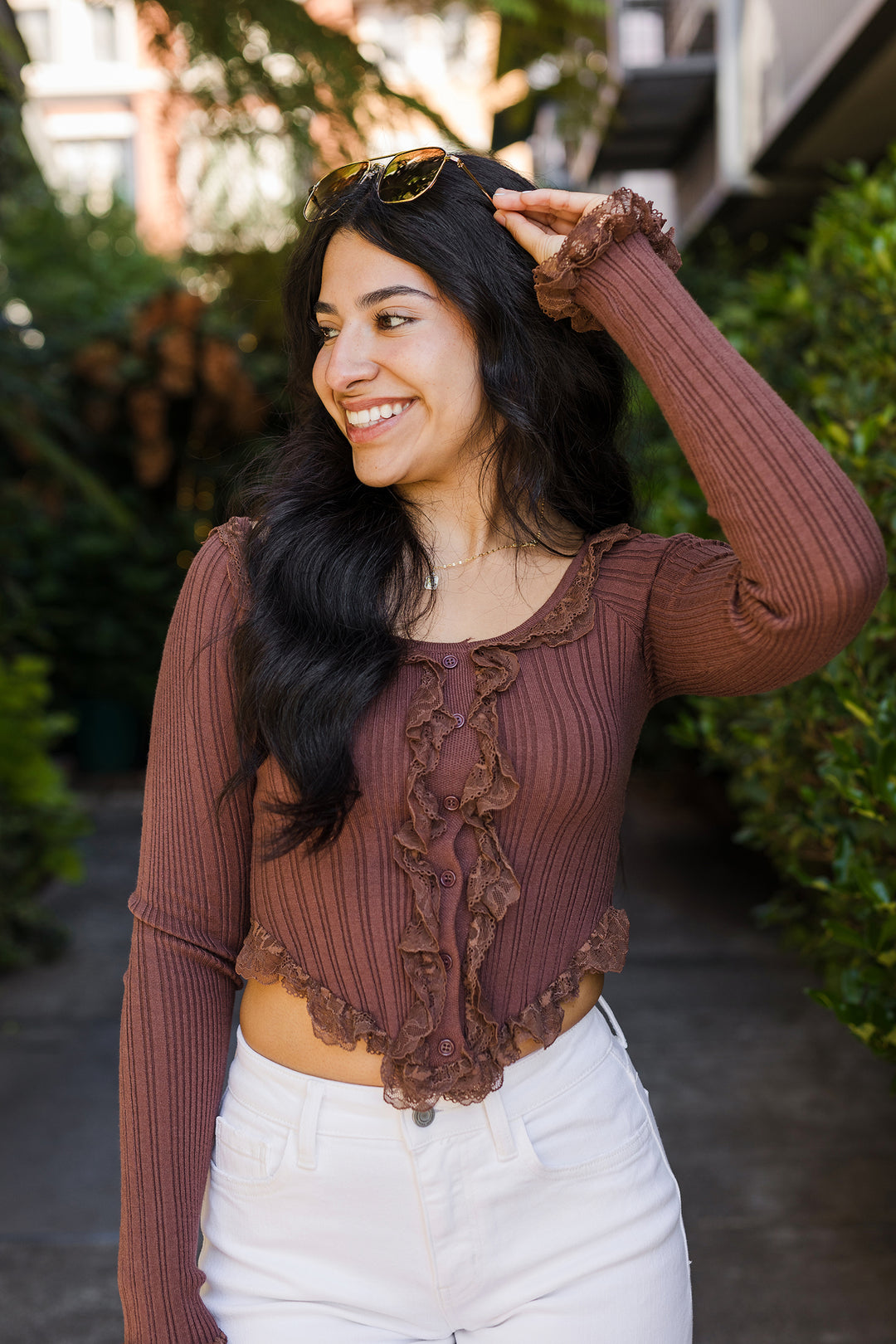 The Windward Lace Long Sleeve Sweater