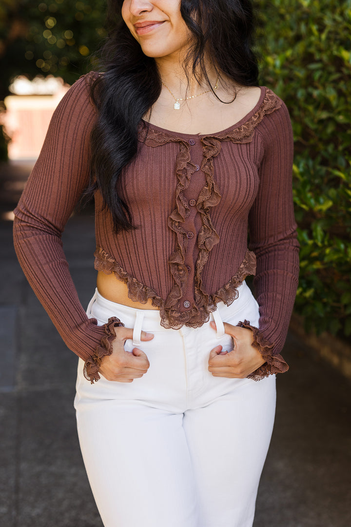 The Windward Lace Long Sleeve Sweater