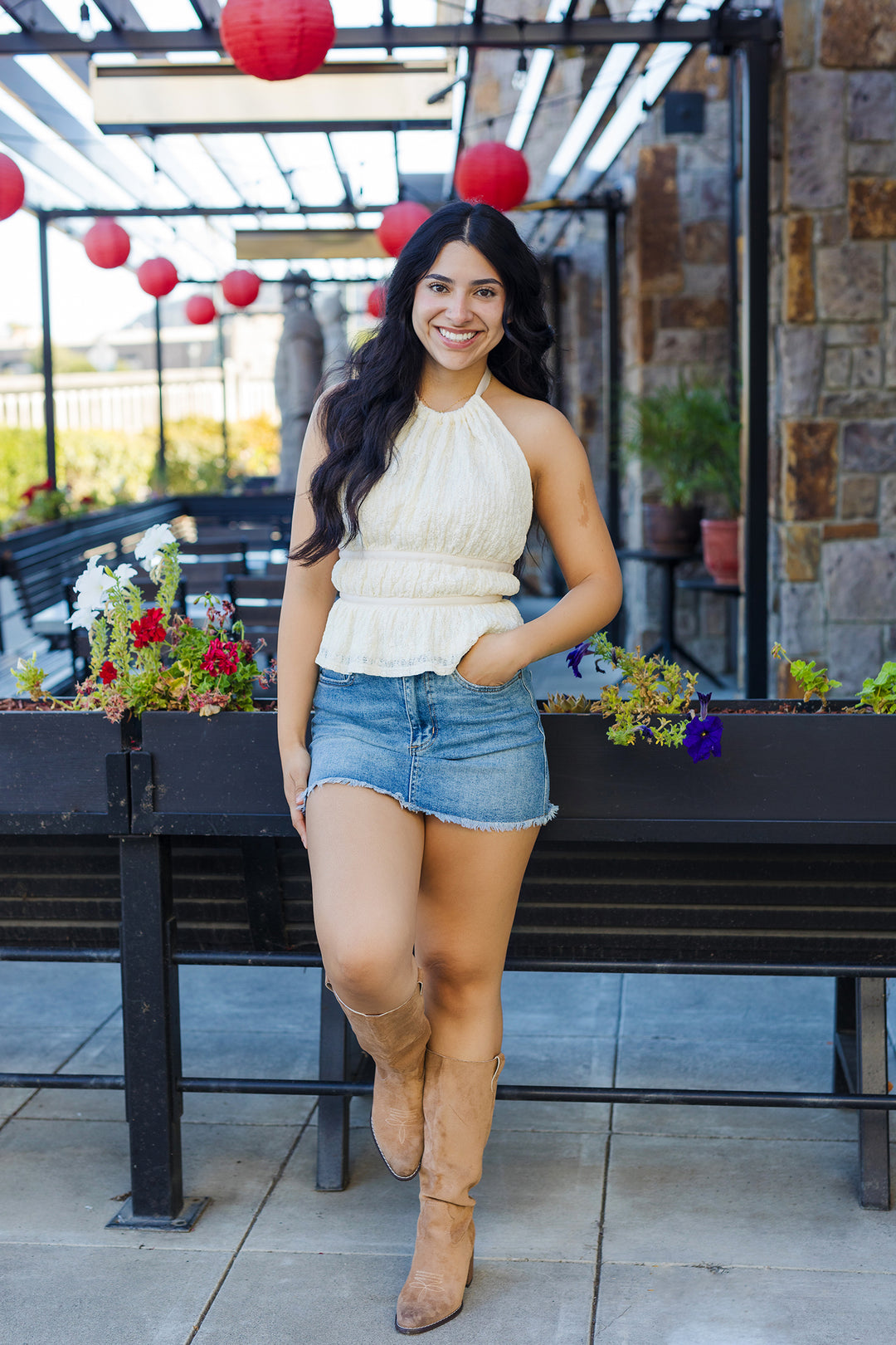 The Ribbons & Romance Halter Tie Top